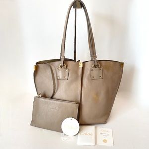 Chloe Vick Tote Motty Gray Shoulder Tote Hand Bag/Pouch